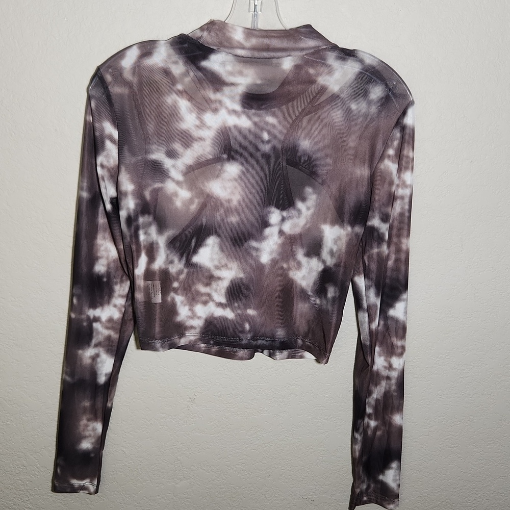 Shein Top Womens sheer bodycon top size M Festival Crop Top